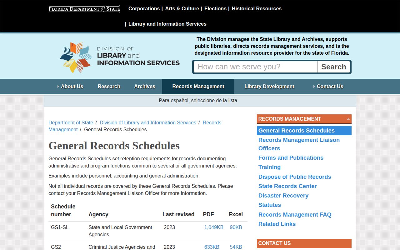 Florida retention schedules for Suwannee County booking records
